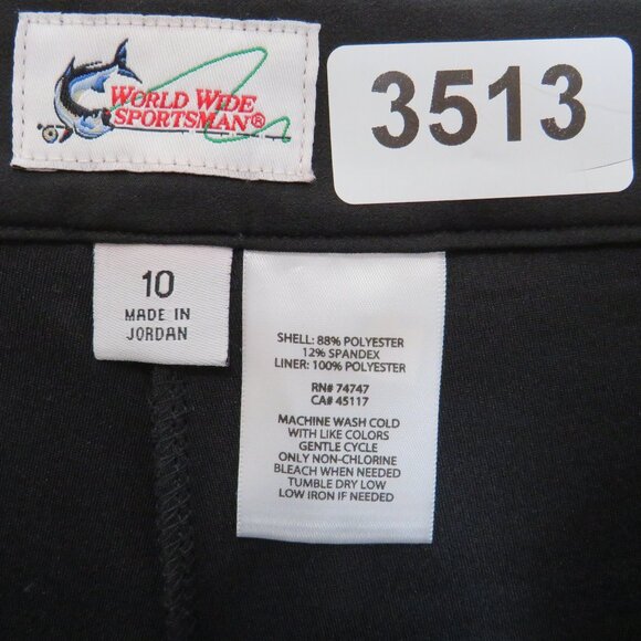 World Wide Sportsman* Women's 2" Belt Loop Multipocketed Black Skort~ Size 10 - Picture 3 of 8
